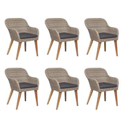 Set da Pranzo da Giardino 7 pz con Cuscini in Polyrattan 3057814