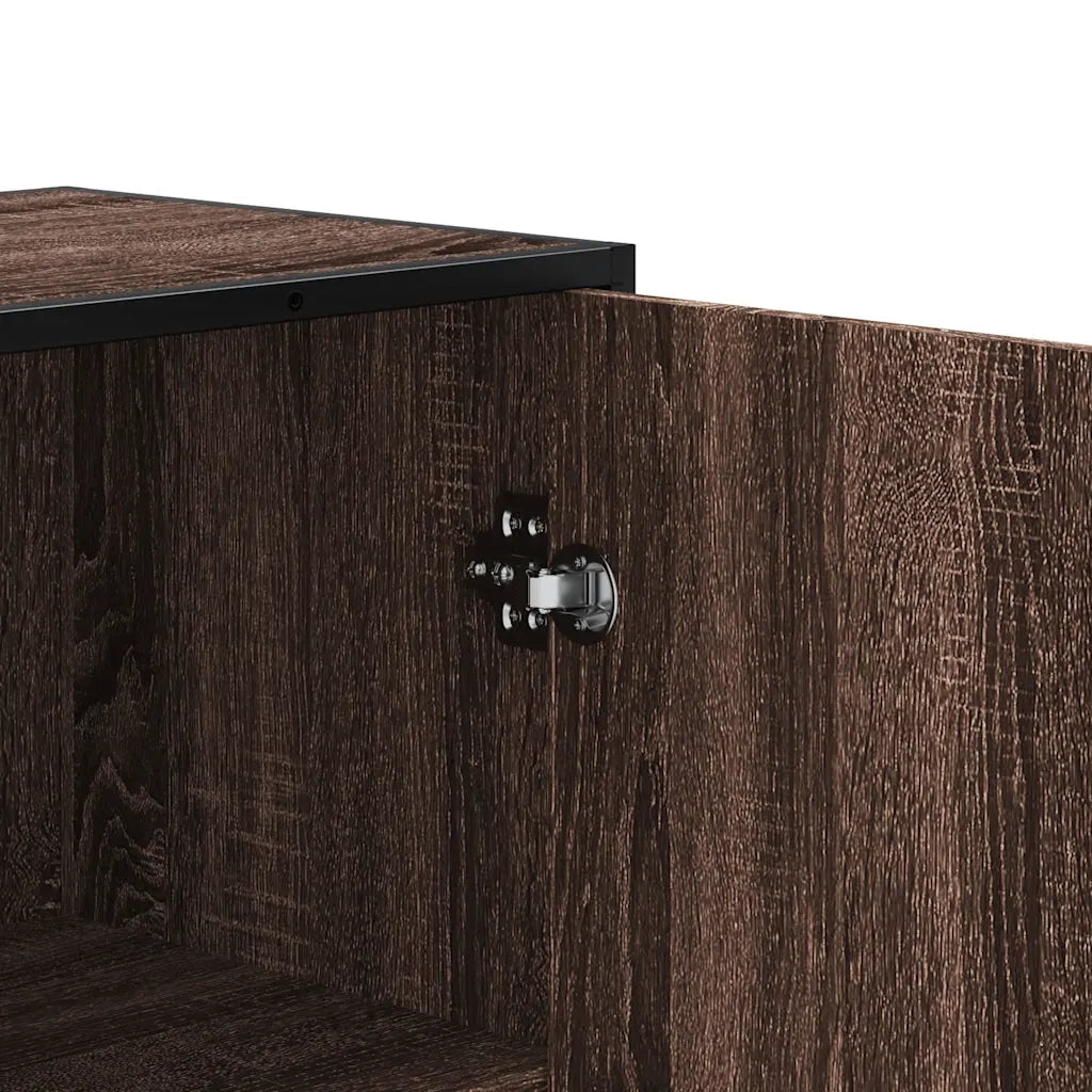 Credenza Rovere Marrone 68x35x139 cm in Truciolato 3300834