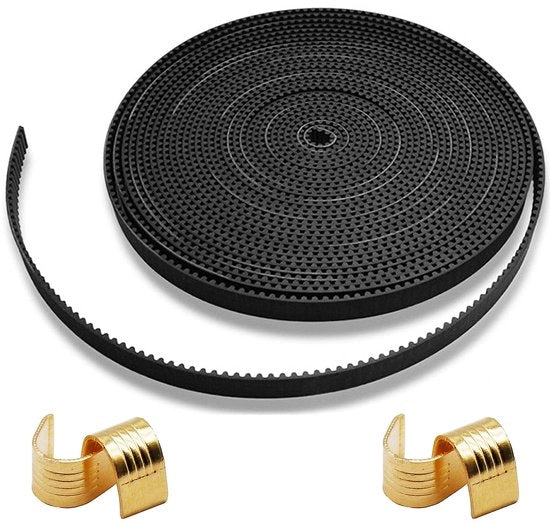 Cavo di tiraggio 5m - Raccordo di distribuzione aperto 2GT 6mm - Gancio in rame - Materiale Nylon/Neoprene - Alta resistenza - Flessibilità e resistenza alla trazione