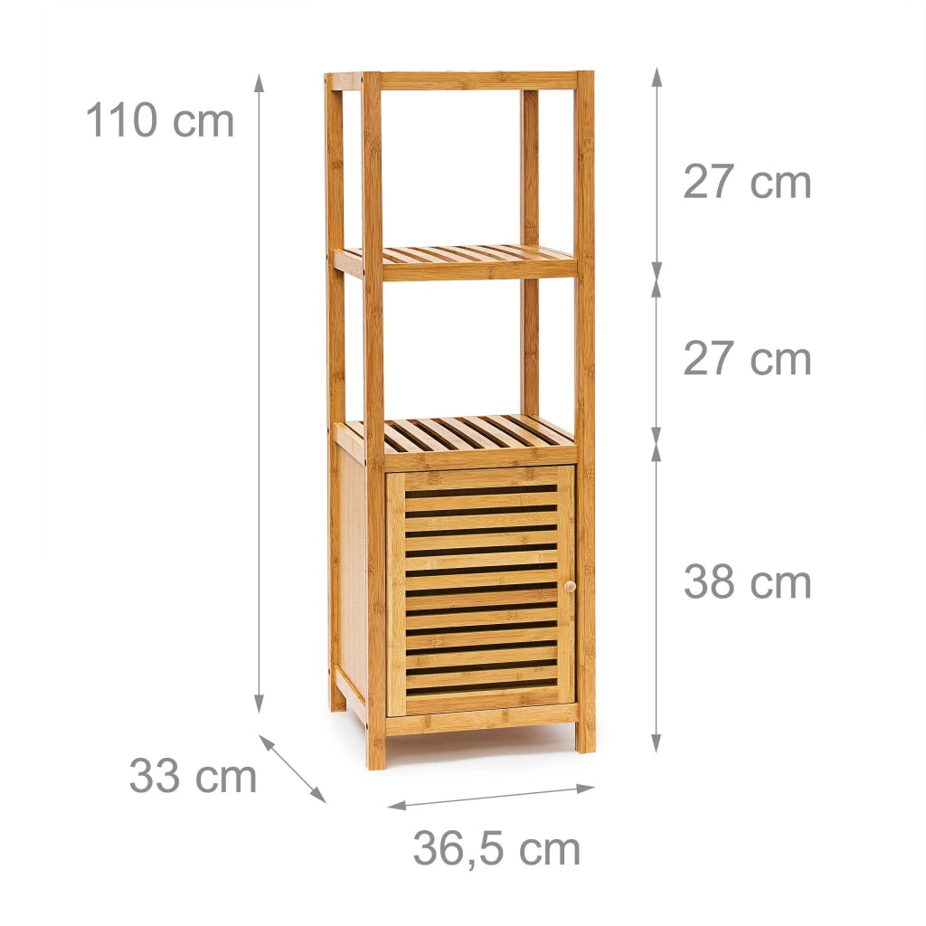 Mobiletto portaoggetti/scaffale/portasciugamani in bambù a 4 ripiani per bagno/cucina 110 cm 3213019