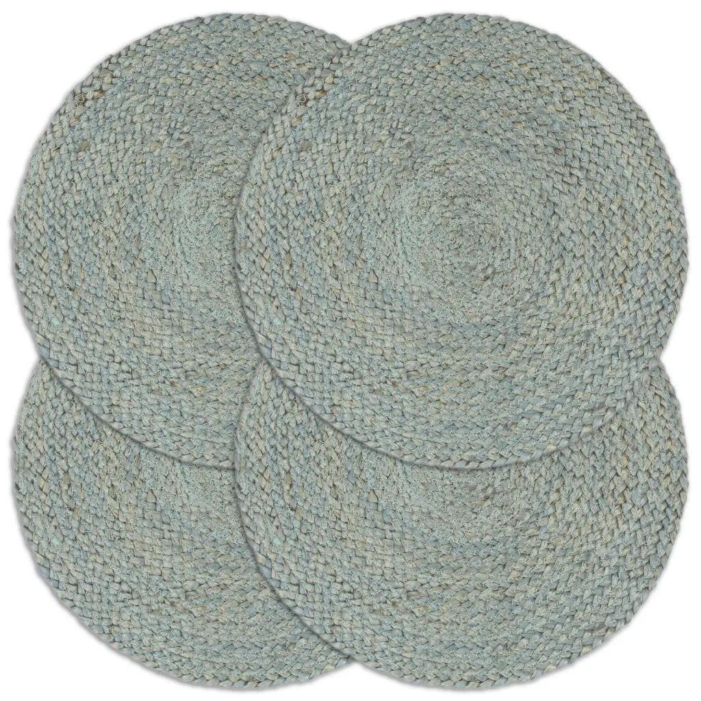 Tovagliette 4 pz Verde Oliva Neutro 38 cm Rotonde in Juta cod mxl 68810