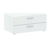 Cassettiera Piatto, Settimino multiuso, Comò camera da letto, Mobile con cassetti, 74x52 h35 cm, Bianco