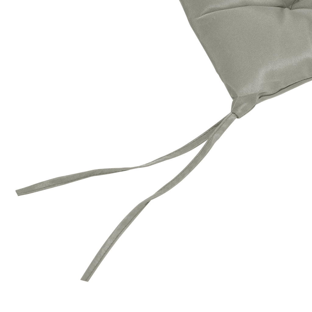Set di 2 cuscini per sedile; 98 x 50 cm cuscini per sedie con cinghie per cravatta; copertura in tessuto; spesso 8cm grigio chiaro