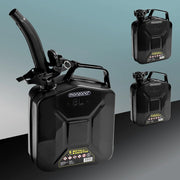 ® 3x Tanica Benzina da 5 L Chiusura di Sicurezza Approvazione ONU Tanica Gasolio in Metallo Contenitore Acciaio Carburante