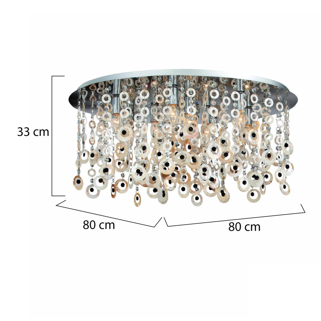 Poviglio, Lampada da Soffitto, Argento