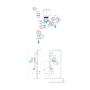 Valvola a 3 vie Sabiana 9066560W per Batteria Principale + Kit Collegamento Sciolti da 1-5