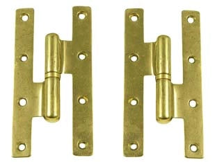 CERNIERE PAUMELLES IN OTTONE LUCIDO- - mm.60x120h. SX - 2 pezzi