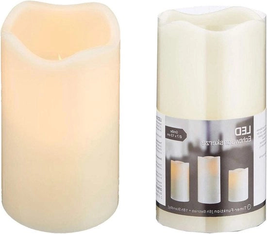 Lampada LED a candela fissa con funzione di sospensione del funzionamento - batterie - 13 cm