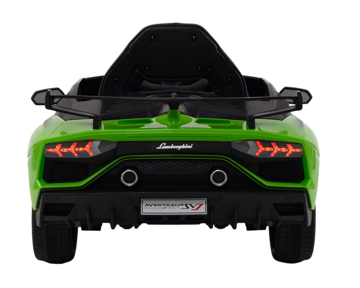 Macchina Elettrica per Bambini 12V con Licenza Lamborghini Aventador SVJ Small Verde