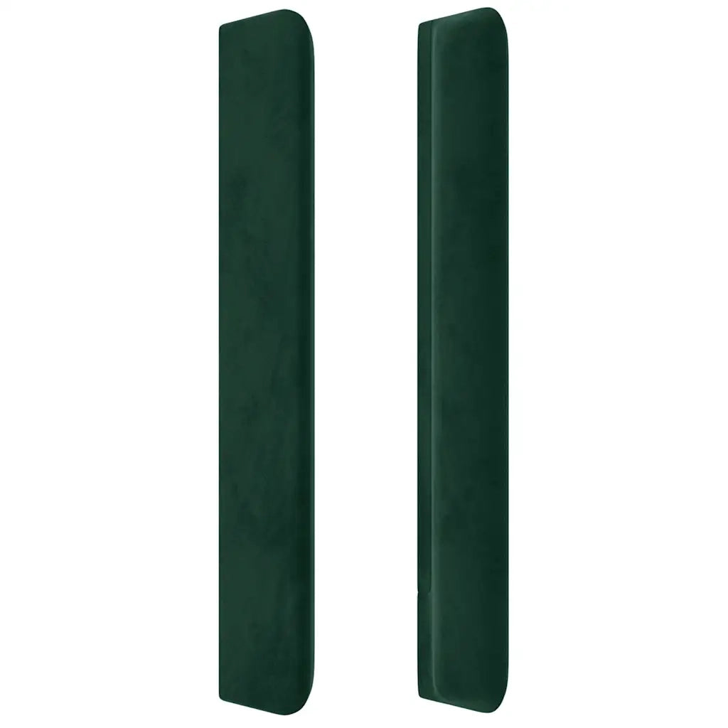 Testiera ad Orecchio Verde Scuro 203x16x118/128 cm in Velluto 3119369