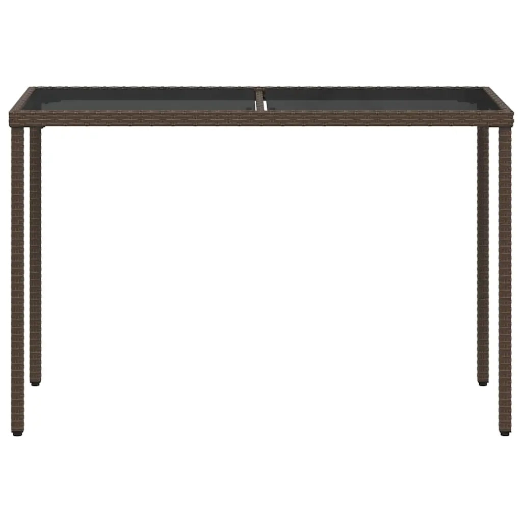 Set da Pranzo da Giardino 5pz con Cuscini in Polyrattan Marrone 365082
