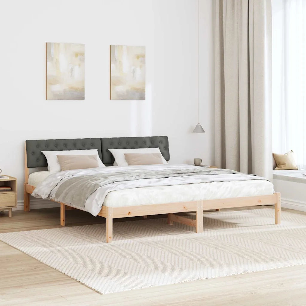 Struttura del Letto marrone e grigio scuro 180 x 200 cm