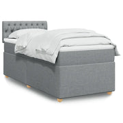 Giroletto a Molle con Materasso Grigio Chiaro 90x200 cm Tessuto 3288870