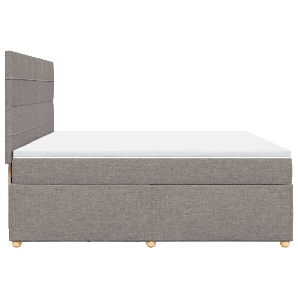 Giroletto a Molle con Materasso Tortora 200x200 cm in Tessuto 3293691
