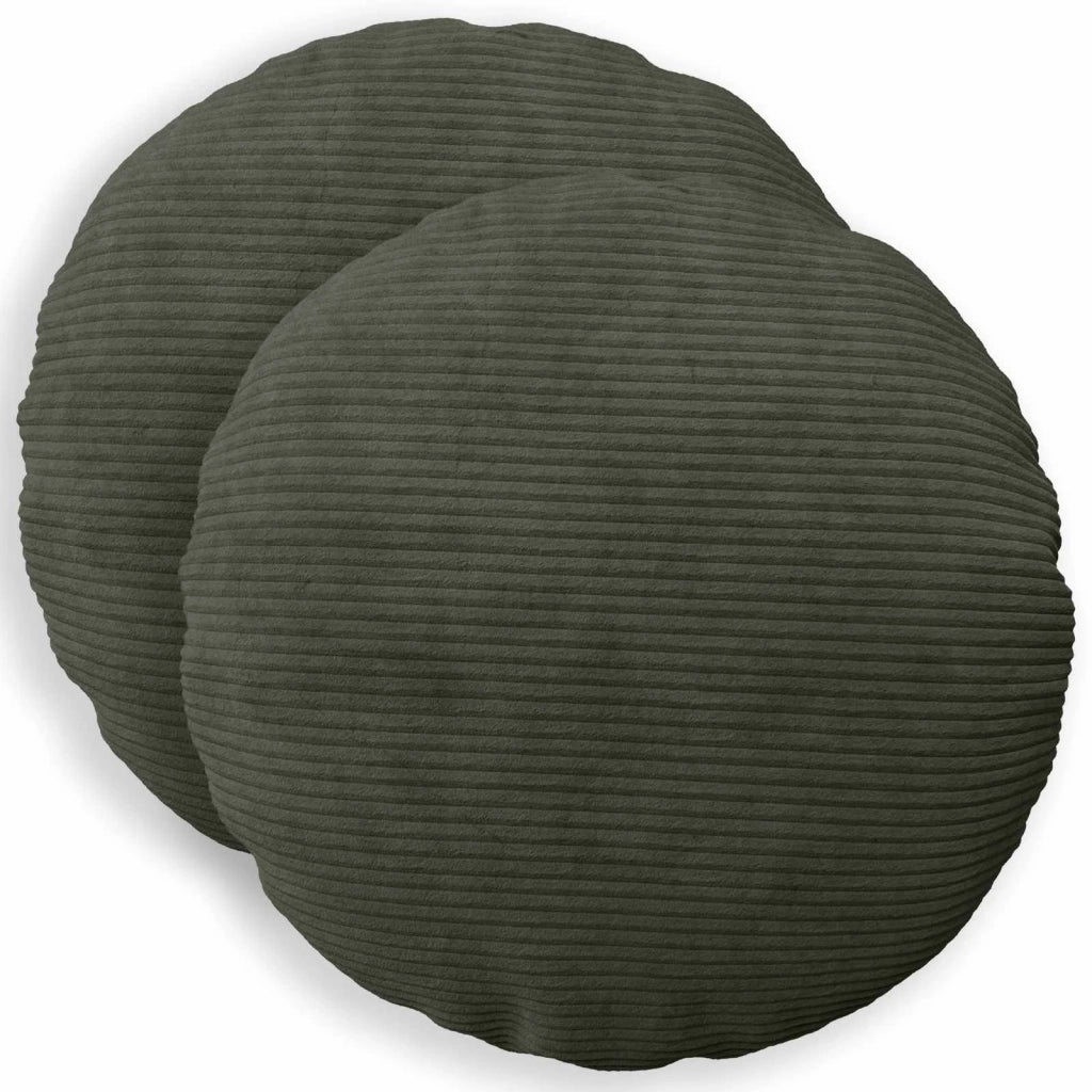 Federa 2 pcs HEERLEN Antracite Ø 30 cm corduroy 921957