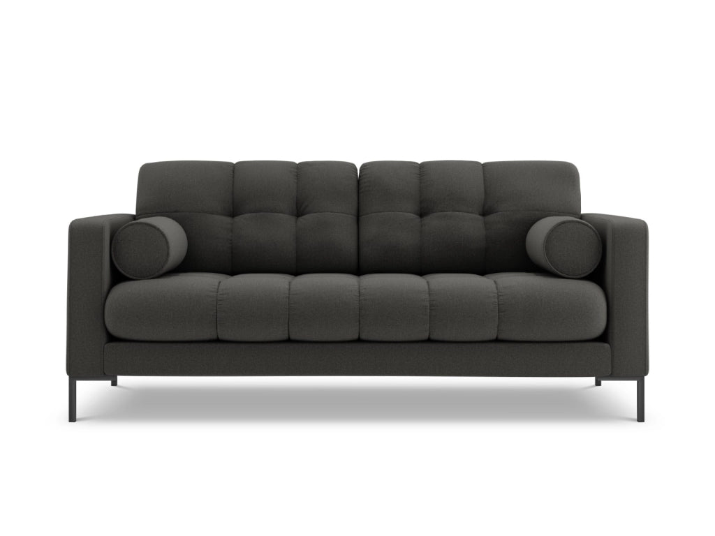 Cosmopolitan Design - Divano "Bali" 3 posti in tessuto strutturato grigio scuro 
