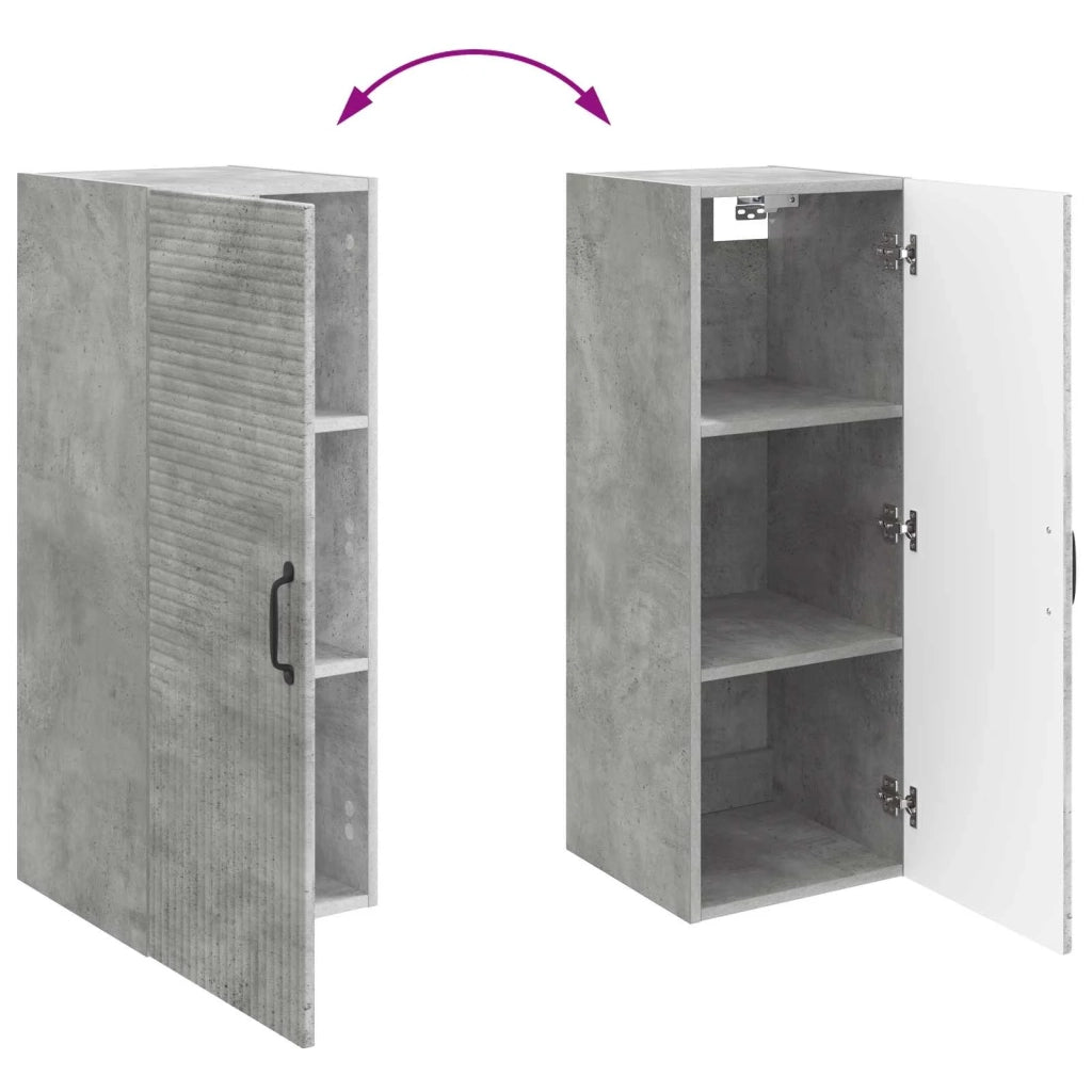 Mobiletto a muro Grigio Cemento 33 x 34,5 x 90 cm 898588