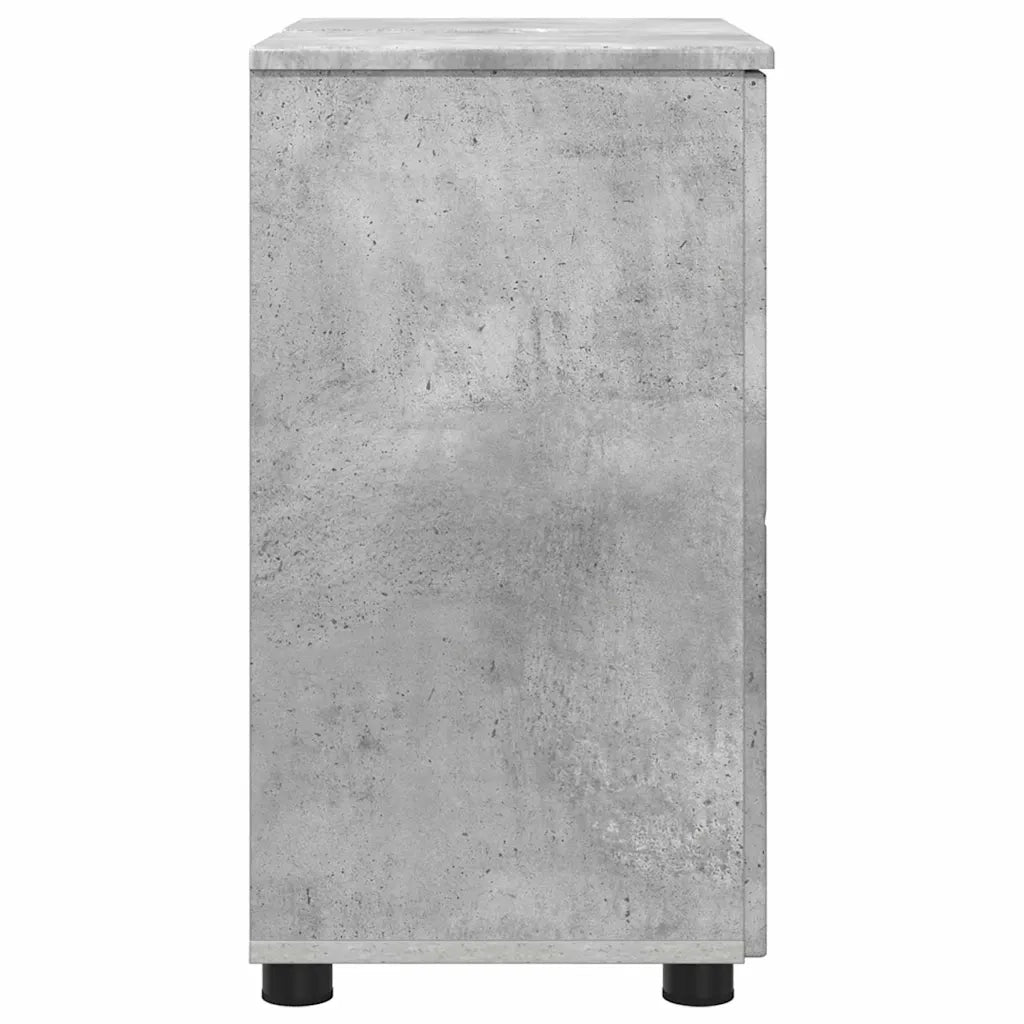 Mobile da Bagno con porta Grigio cemento 61 x 35 x 64 cm