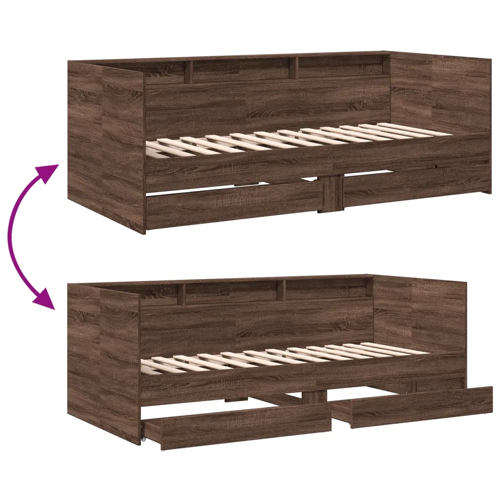 Divano Letto con Cassetti senza Materasso 75x190 cm