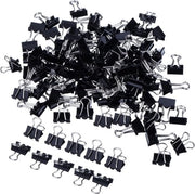 Mini clip metalliche - forte presa - nero - 120 pezzi