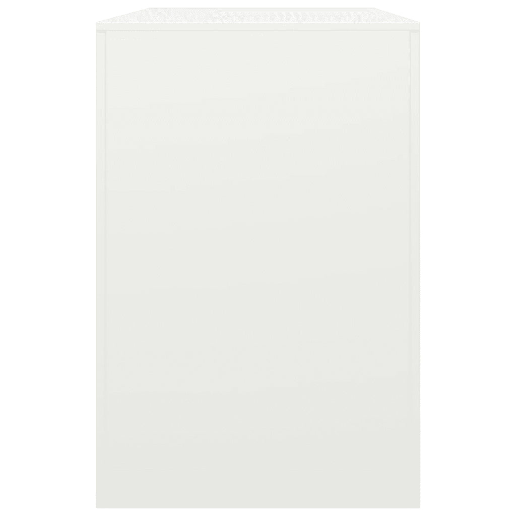 Rastrelliera per Legna da Ardere Bianca 100x40x60 cm in Acciaio 850983