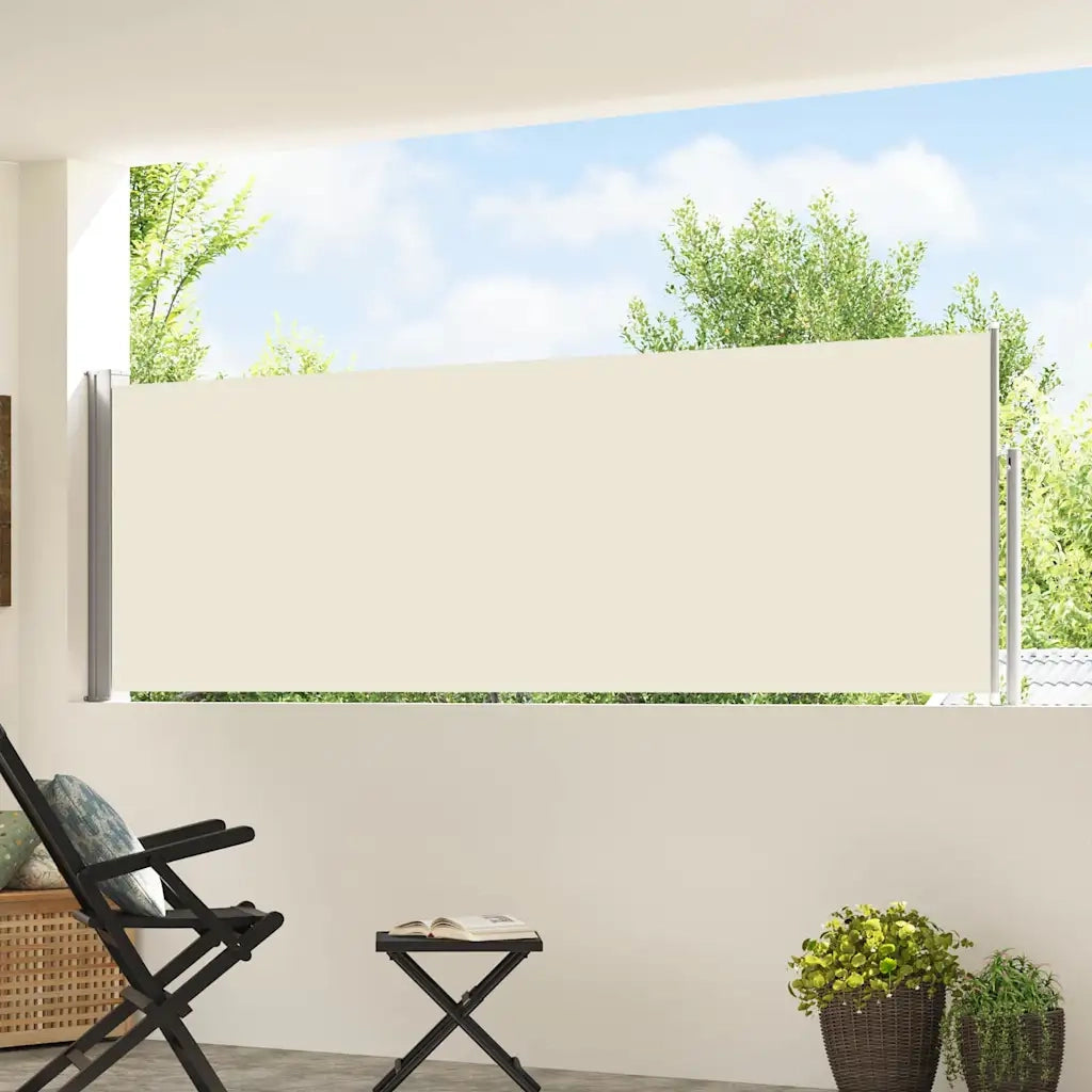 Tenda Laterale Retrattile per Patio 100x500 cm Crema cod mxl 23620