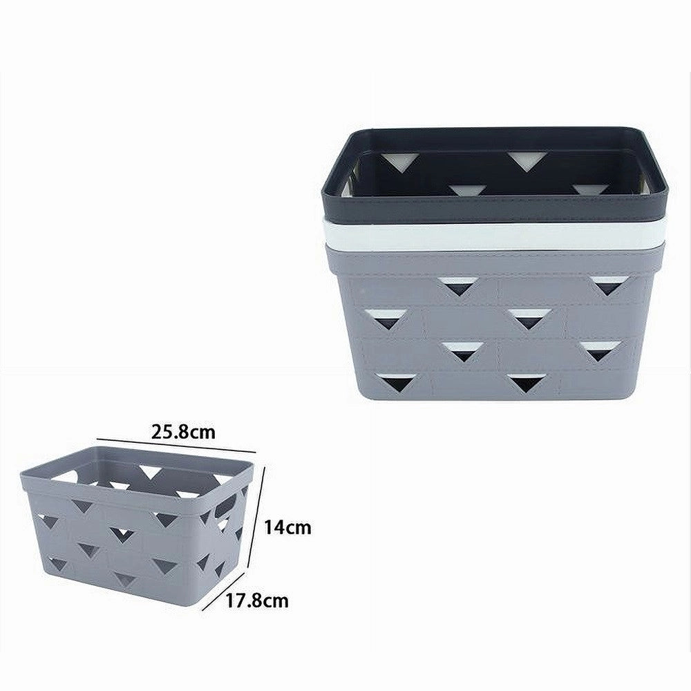 Trade Shop - Cesto Cestino Portatutto Oggetti Organizzatore Rettangolare 25.8x17.7x14cm 10718 -