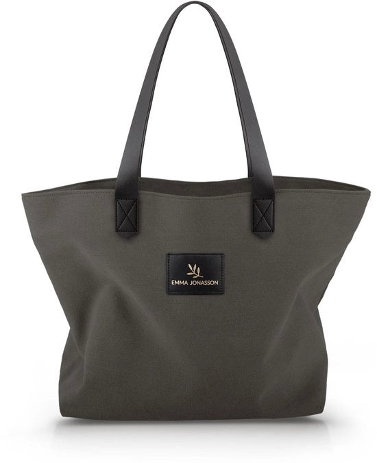 Borsa per donna - Borsa a manica ripiegabile con cerniera e tasca interna - Borsa estetica, borsa di stoffa, grande borsa a mano, borsa a tela (nero, medio)