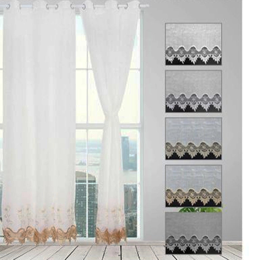 Trade Shop - Tenda Veruska Pannello Singolo 6 Borchie Porta Finestra Cucina Bastone 140x280cm -