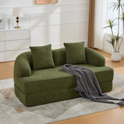 DIVANO Letto 2 posti 157x84x65 cm Chenille Verde