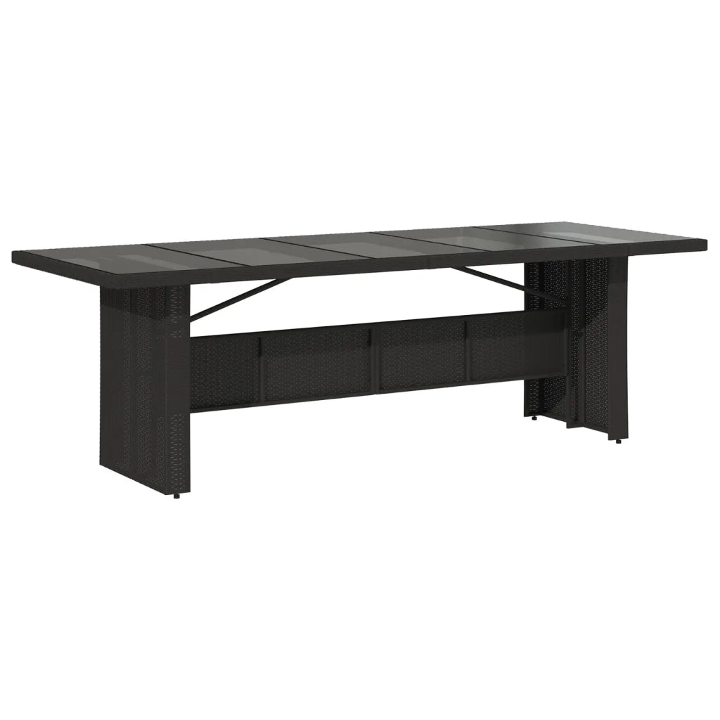 Set da Pranzo da Giardino 11 pz con Cuscini in Polyrattan Nero 3277539