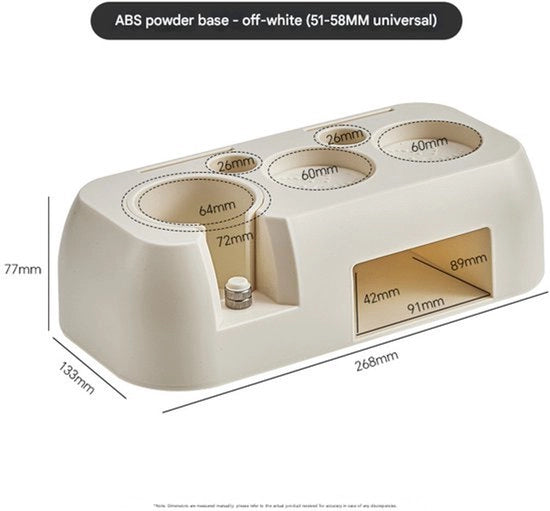 Supporto per macchina da caffè, in ABS rotto, supporto multifunzionale per macchina da caffè, per bar, manico, dispensatore di polvere, spazio di stoccaggio, universale per 51/53/58 mm.
