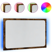 Specchio da Bagno | Specchio decorativo LED Rovere Sonoma 60x8,5x38 cm in Truciolato