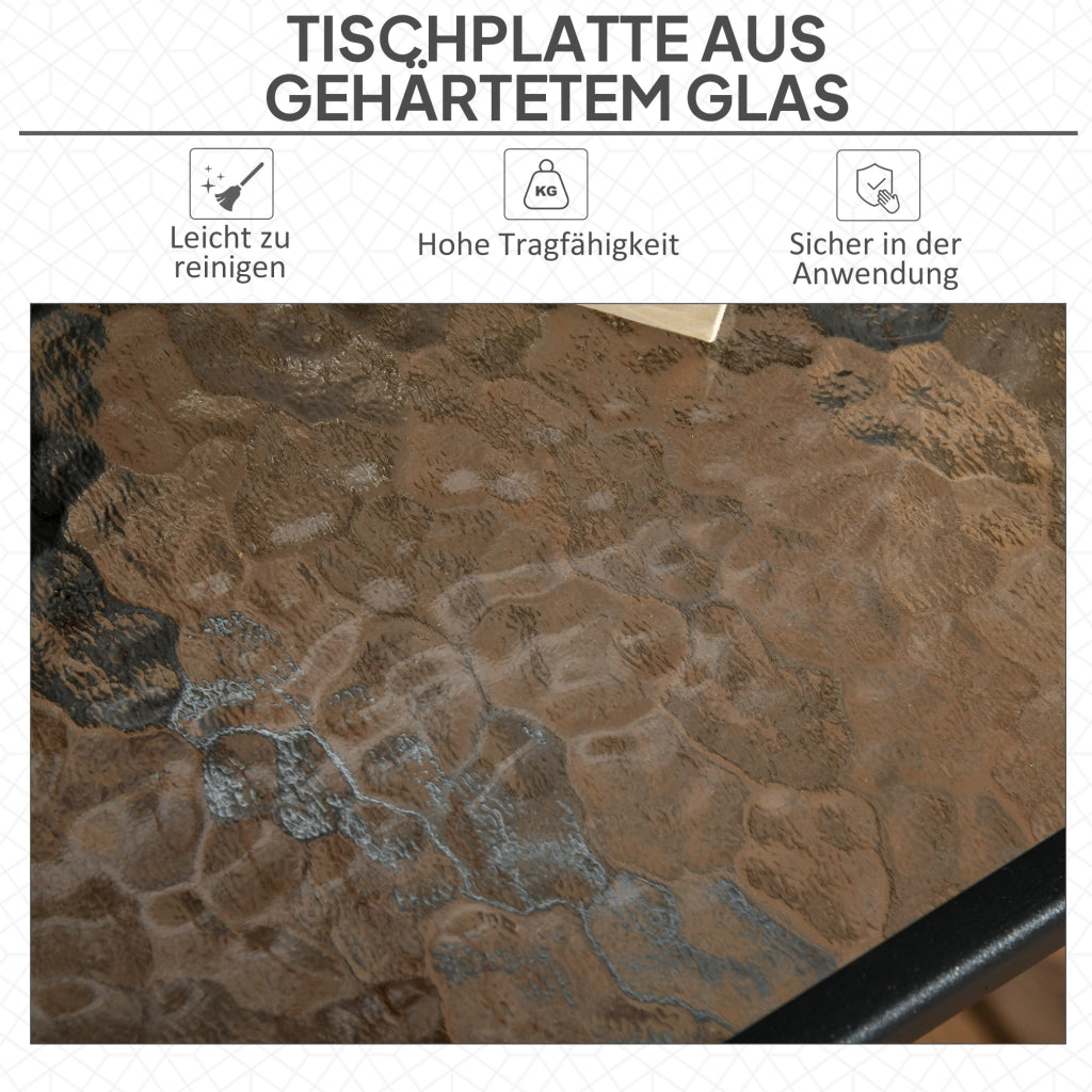 Tavolo da Giardino Pieghevole con Foro Ombrellone ¨C MINIMAL ¨C Metallo Nero 76x76 cm