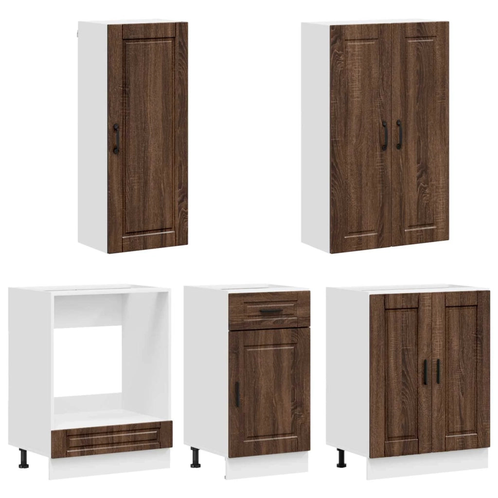 Unità Cucina PORTO 5 pcs Rovere Marrone Legno ingegnerizzato 3438292