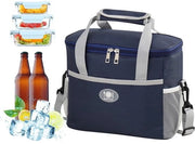 Analisatore di temperatura portatile, 16 l, borsa picnic, grande borsa termica con cinturino regolabile, borsa isolante per pasti, valigetta portatile, analizzatore di temperatura isoterma, per campeggio, viaggi, grilling