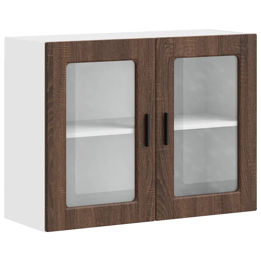 Pensile da Cucina con Porta in Vetro Porto Rovere Marrone 854094