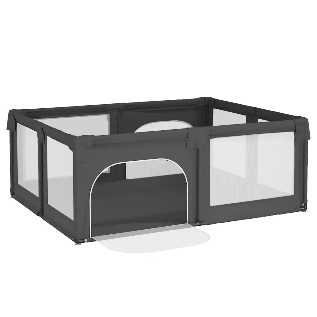 Box per Bambini con 2 Porte Grigio Scuro Tessuto Oxford 10308