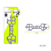 Trade Shop - Chiave Esagonale Piatta Multiforo Utensili Di Riparazione Multiuso Bici Xc-2517 -
