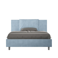 Letto Matrimoniale 160x190 cm con Rete Antea Azzurro