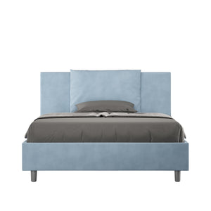 Letto Matrimoniale 160x190 cm con Rete Antea Azzurro