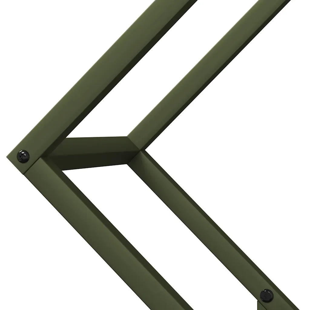 Rastrelliera per Legna da Ardere-Portalegna Verde Oliva 60x25x60 cm 823368