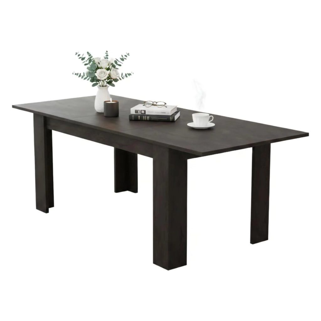 Marene, Tavolo Allungabile Allungabile, 200x90x75h cm Nero Antracite