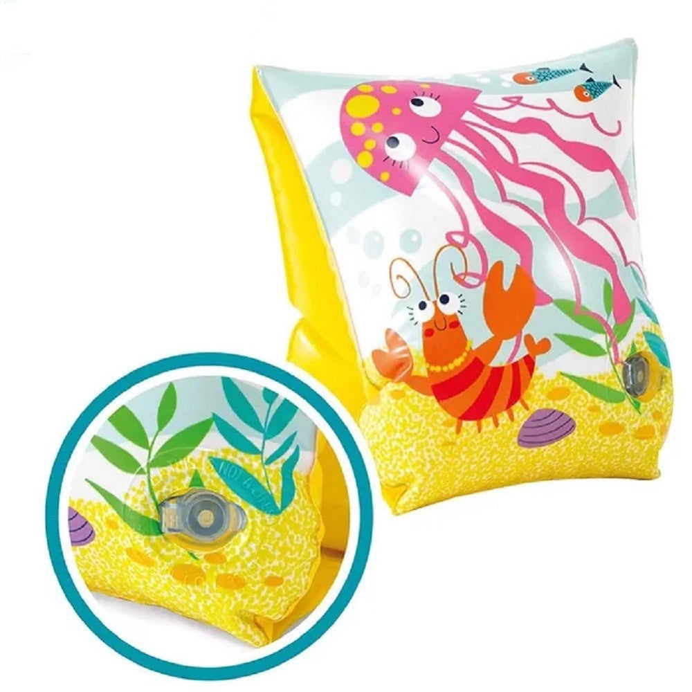 Trade Shop - Braccioli Stampa Fondo Marino 23x15 Cm Gonfiabili Per Bambini Piscina Mare 56666 -