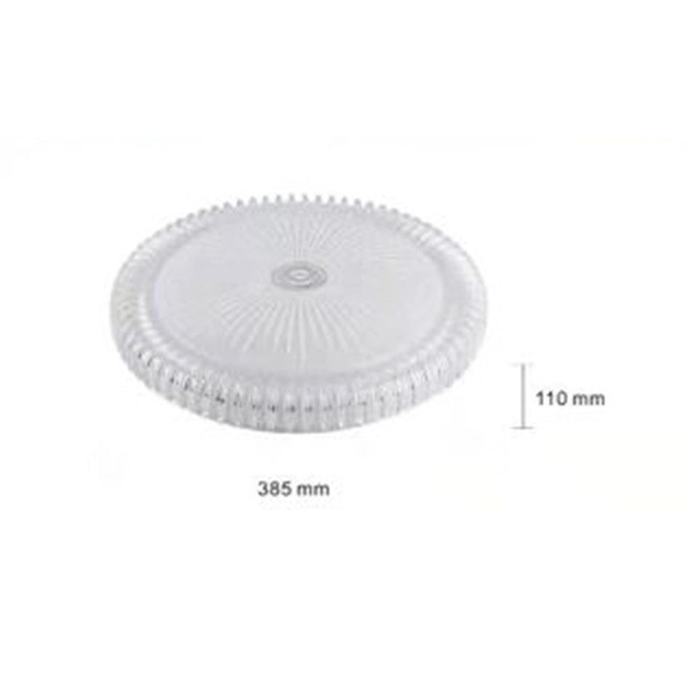Trade Shop - Plafoniera A Soffitto 45w Design Cristallo Rigato Luce Fredda Naturale Fst-40a25114 - -bianco Naturale      -