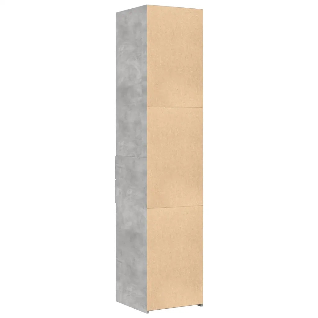 Credenza Grigio Cemento 40x42,5x185 cm in Legno Multistrato