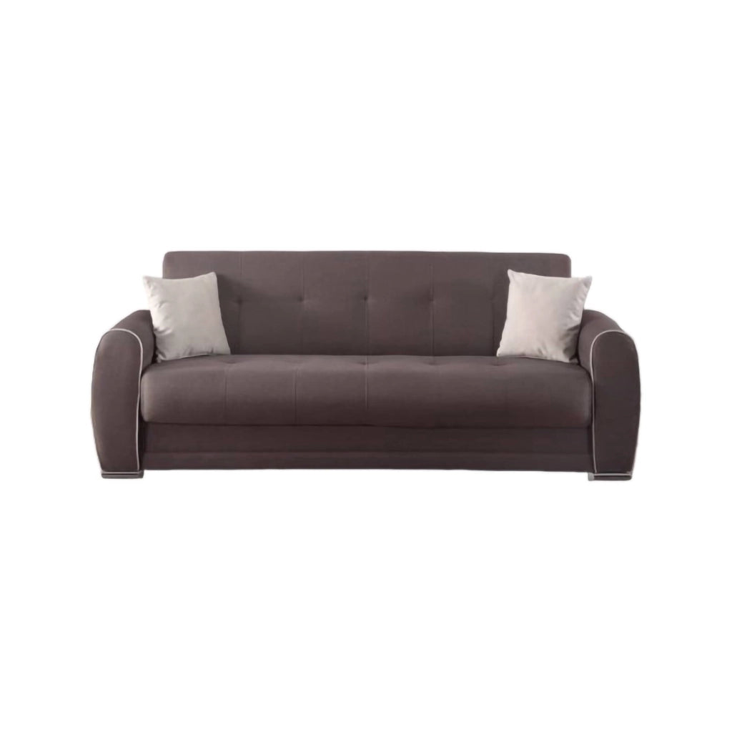 Alfo, Divano Letto 3 Posti Contenitore, 85x224 cm Nero Chiaro