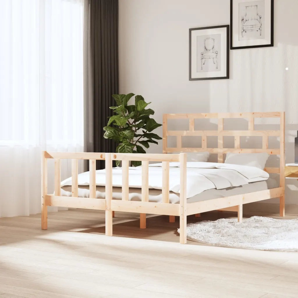 Giroletto-Struttura Letto in Legno Massello di Pino 140x200 cm 759602