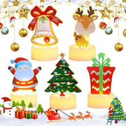 Decorative LED candele per illuminazione natalizia per interni - candele a LED senza fiamma - alimentate da batterie - lampade da tavolo per Natale - decorazione per tavola da pranzo - illuminazione festiva