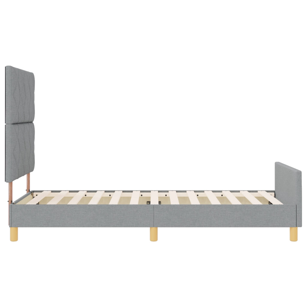 Struttura Letto  Grigio chiaro 100x200 cm Tessuto